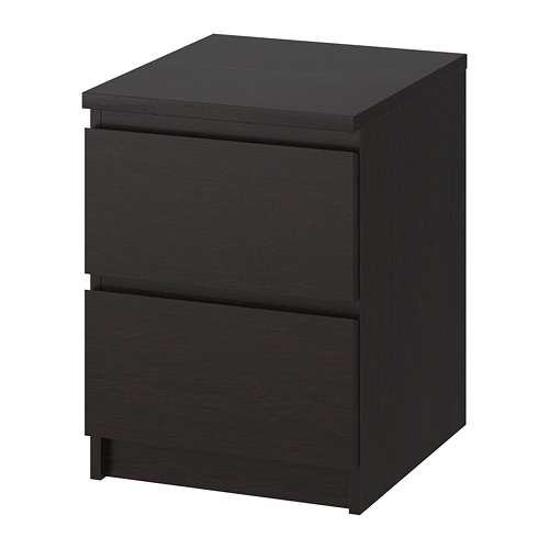 MALM - 抽屜櫃/2抽, 黑棕色 | IKEA 線上購物 - PE706780_S4
