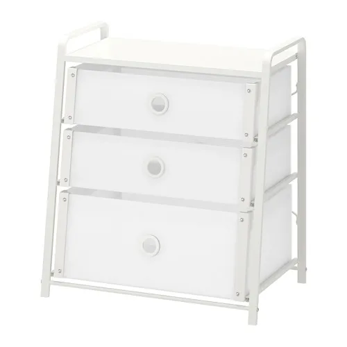 LOTE - 抽屜櫃/3抽, 白色, 55x62 公分 | IKEA 線上購物 - PE706785_S4
