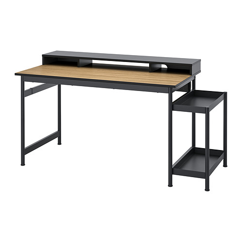 MULLSJÖ - desk, oak veneer, 135x70 cm | IKEA Taiwan Online - PE951915_S4