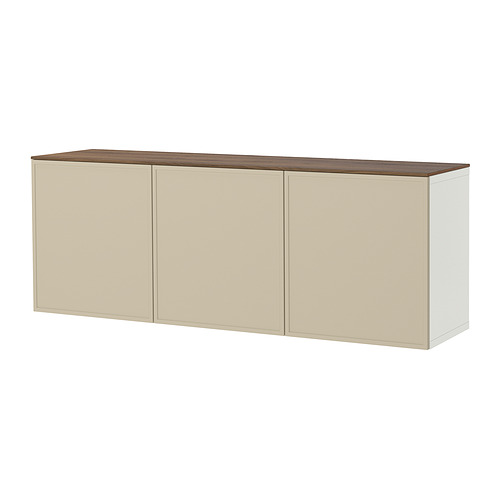 BESTÅ - wall-mounted cabinet combination, white Krukmakare/beige walnut effect, 180x42x65 cm | IKEA Taiwan Online - PE990609_S4