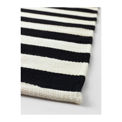 STOCKHOLM - 平織地毯, 手工製/條紋 黑色/淺乳白色,250x350  | IKEA 線上購物 - PE389942_S4