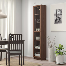 BILLY/OXBERG - bookcase with glass door, white stained oak veneer/glass | IKEA Taiwan Online - PE714193_S3