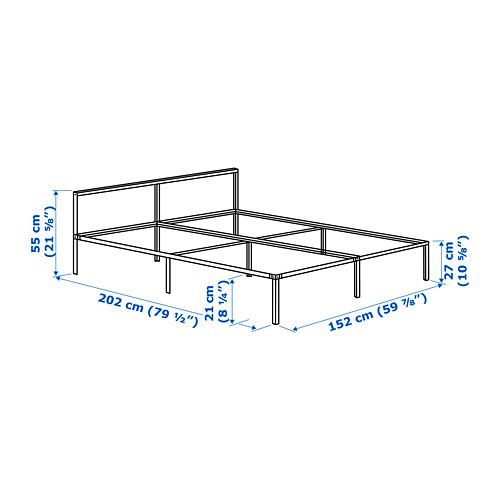 GRIMSBU - 床框, 白色/Luröy | IKEA 線上購物 - PE746980_S4