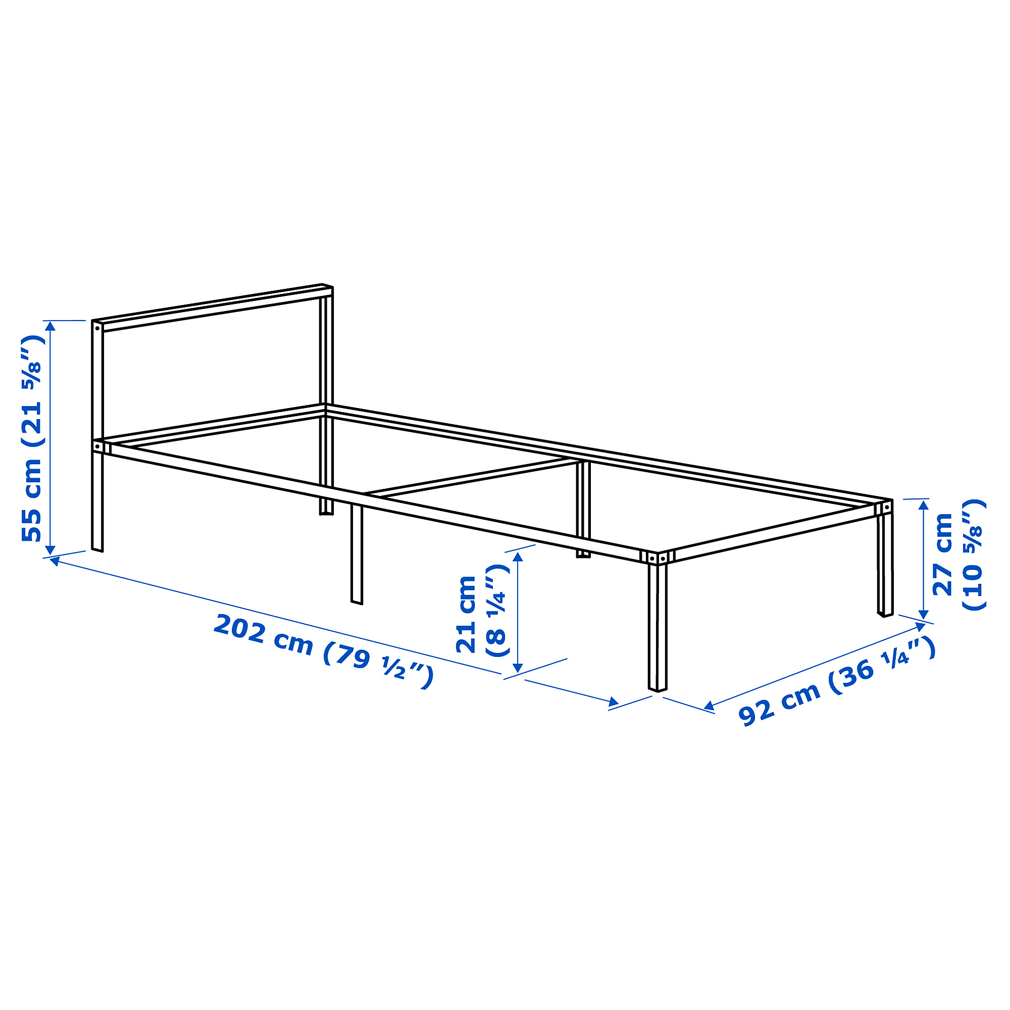 GRIMSBU bed frame