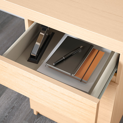MALM - 書桌/工作桌, 實木貼皮, 染白橡木 | IKEA 線上購物 - PE623591_S4
