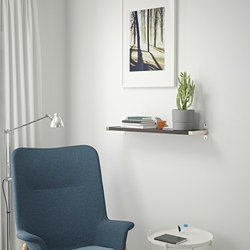 BERGSHULT/GRANHULT - wall shelf, white/nickel-plated | IKEA Taiwan Online - PE716270_S3
