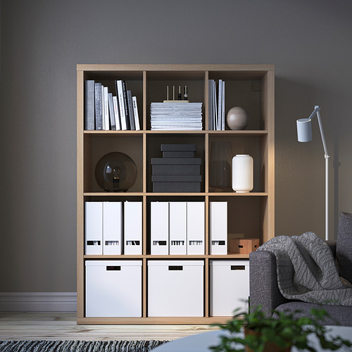 KALLAX - shelving unit, white stained oak effect | IKEA Taiwan Online - PE845526_S4