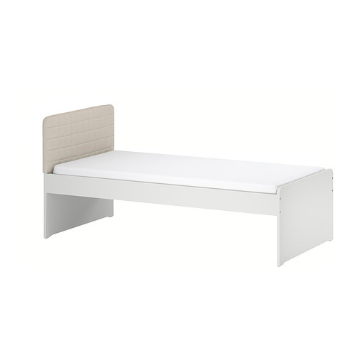 SLÄKT - bed frame, incl headboard/Vissle beige, 90x200 cm | IKEA Taiwan Online - PE990720_S4