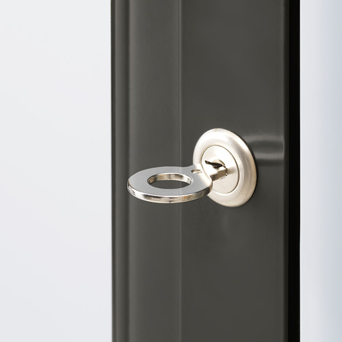 FABRIKÖR - glass-door cabinet, dark grey | IKEA Taiwan Online - PE685883_S4