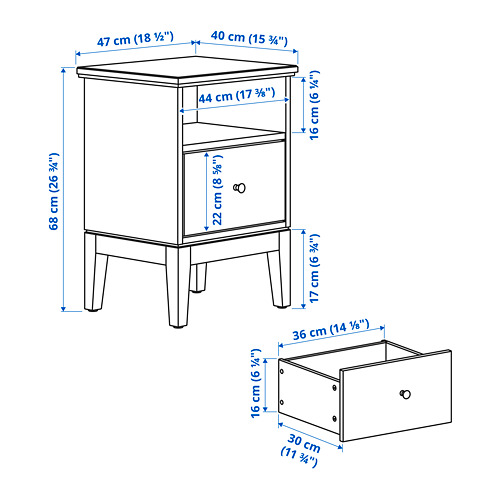 IDANÄS - 床邊桌, 白色 | IKEA 線上購物 - PE801260_S4