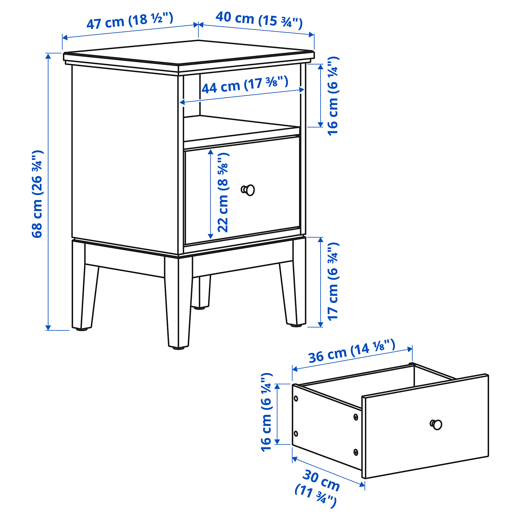 IDANÄS 臥室家具4件組