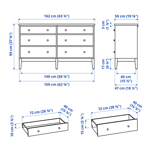 IDANÄS bedroom furniture, set of 4