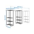 JOSTEIN shelving unit with clothes rod