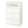 BRIMNES - 抽屜櫃/4抽, 白色/霧面玻璃 | IKEA 線上購物 - PE707005_S1