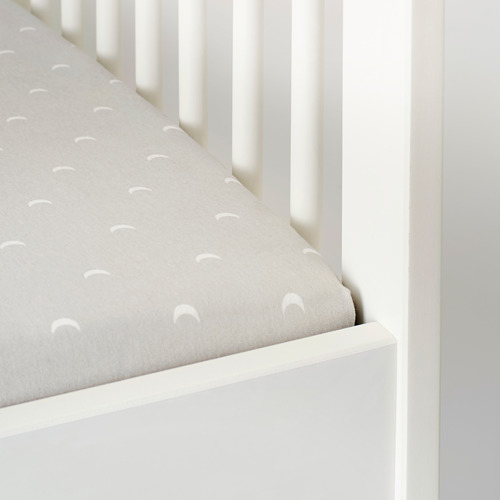 LENAST - fitted sheet for cot, dotted/moon | IKEA Taiwan Online - PE747165_S4