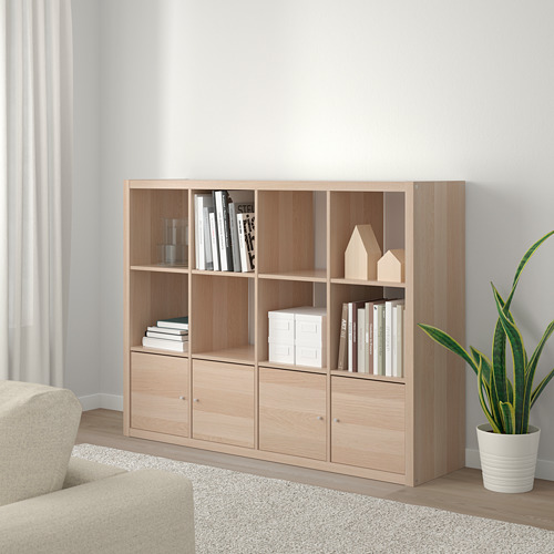 KALLAX shelving unit with 4 inserts