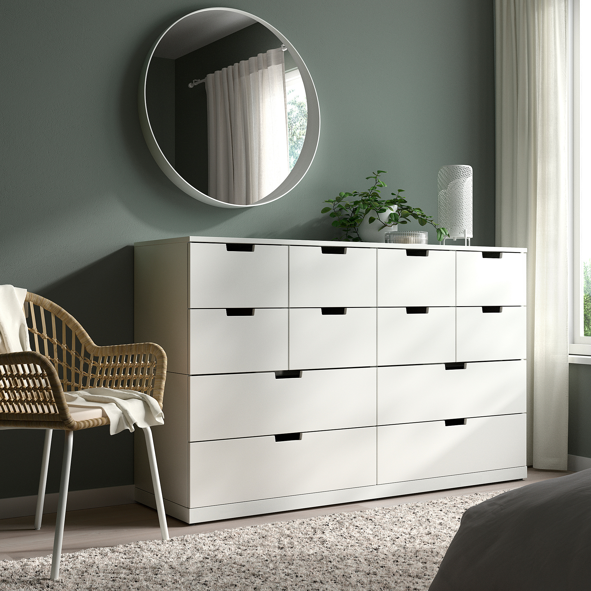 NORDLI chest of 12 drawers