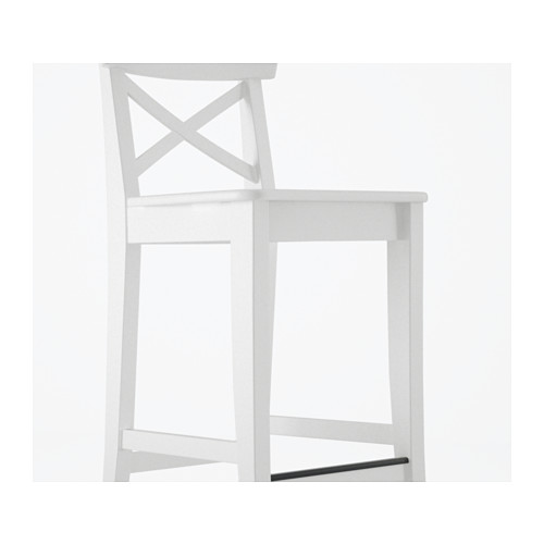 INGOLF - bar stool with backrest, white | IKEA Taiwan Online - PE600721_S4