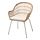NORNA/NILSOVE - chair with chair pad, rattan white/Laila natural | IKEA Taiwan Online - PE747197_S1