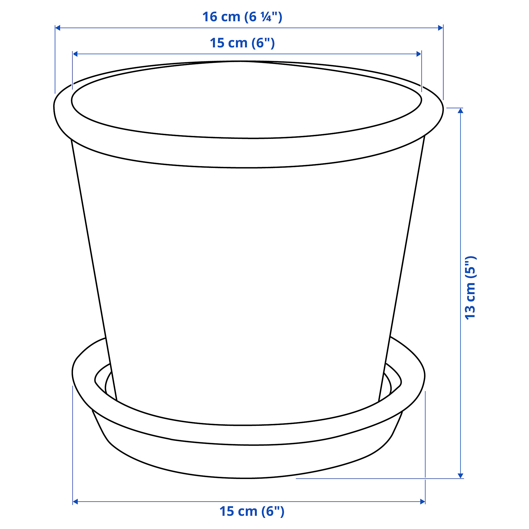 MUSKOTBLOMMA plant pot with saucer