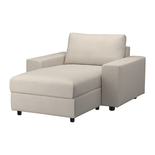 VIMLE - cover for chaise longue, with wide armrests/Gunnared beige | IKEA Taiwan Online - PE801378_S4