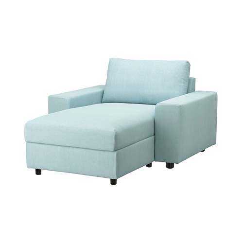 VIMLE - 躺椅布套, 有寬敞扶手/Saxemara 淺藍色 | IKEA 線上購物 - PE801393_S4