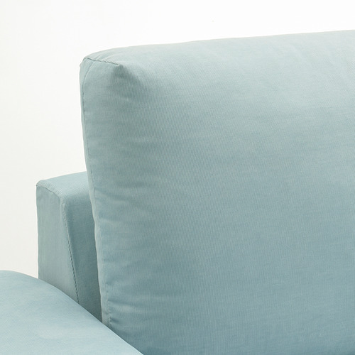 VIMLE - 3-seat sofa with chaise longue, with wide armrests Saxemara/light blue | IKEA Taiwan Online - PE801394_S4