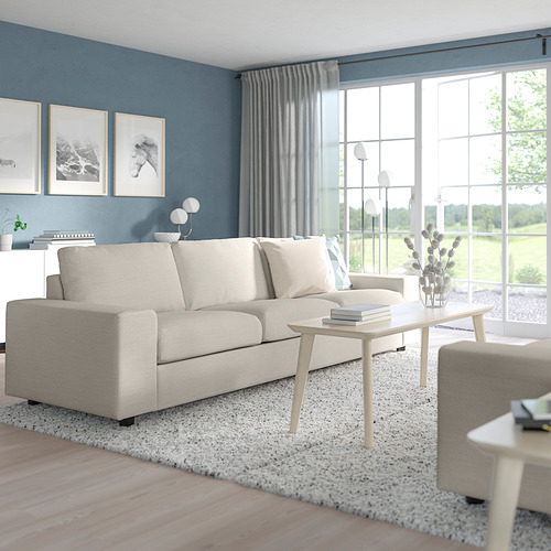 VIMLE - 三人座沙發, 有寬敞扶手/Gunnared 米色 | IKEA 線上購物 - PE801422_S4