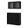 BESTÅ - storage combination w doors/drawers, black-brown/Selsviken/Ösarp high-gloss/black clear glass | IKEA Taiwan Online - PE845748_S1
