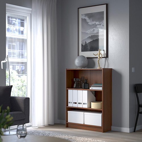 BILLY - 書櫃, 棕色 實木貼皮 梣木 | IKEA 線上購物 - PE845778_S4