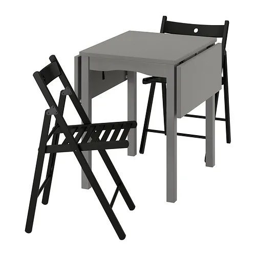 HAUGA/FRÖSVI - 餐桌椅組, 灰色/黑色, 55x82x109/74 公分 | IKEA 線上購物 - PE952034_S4