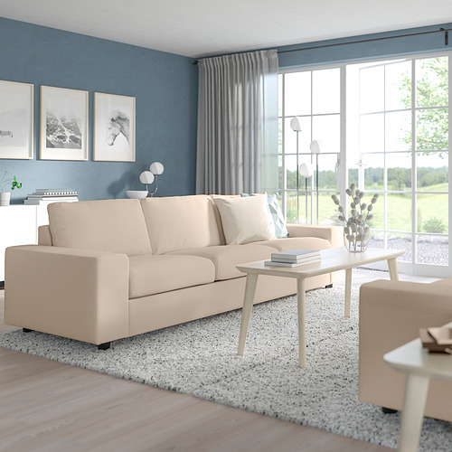 VIMLE - 三人座沙發, 有寬敞扶手/Hallarp 米色 | IKEA 線上購物 - PE801421_S4