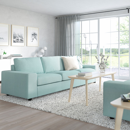 VIMLE - 三人座沙發, 有寬敞扶手/Saxemara 淺藍色 | IKEA 線上購物 - PE801423_S4