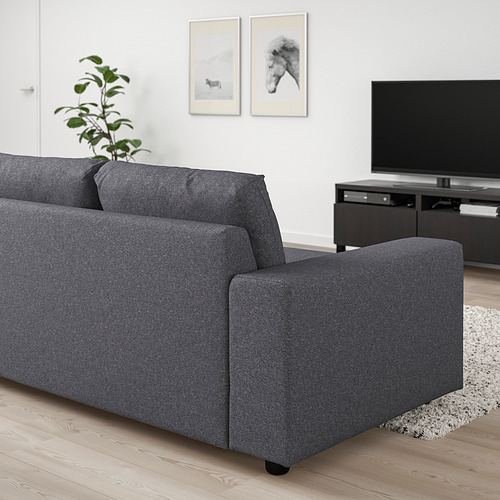 VIMLE - 3-seat sofa, with wide armrests/Gunnared medium grey | IKEA Taiwan Online - PE801451_S4
