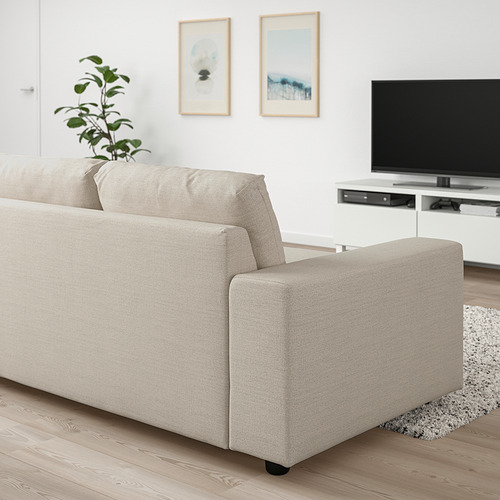 VIMLE - 三人座沙發, 有寬敞扶手/Gunnared 米色 | IKEA 線上購物 - PE801436_S4
