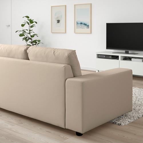 VIMLE - 2-seat sofa, with wide armrests/Hallarp beige | IKEA Taiwan Online - PE801428_S4