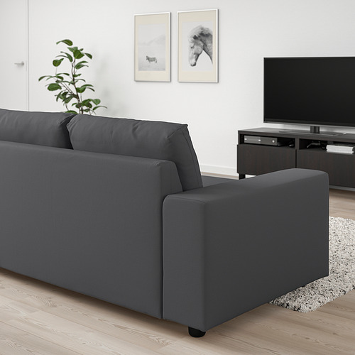 VIMLE - 3-seat sofa-bed, with wide armrests/Hallarp grey | IKEA Taiwan Online - PE801443_S4