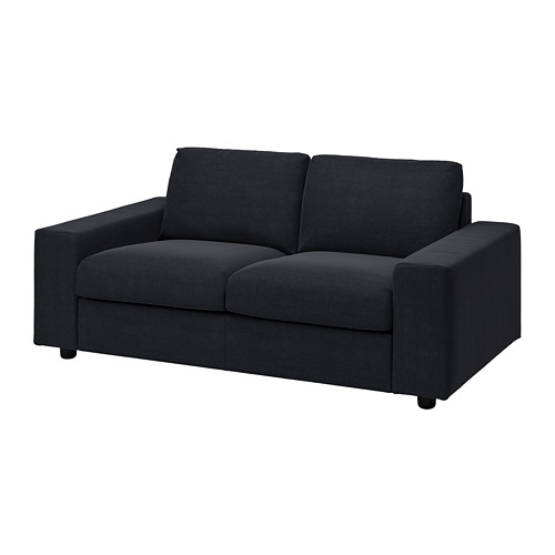 VIMLE - 2-seat sofa, with wide armrests/Saxemara black-blue | IKEA Taiwan Online - PE801446_S4