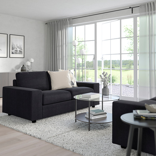 VIMLE - 2-seat sofa, with wide armrests/Saxemara black-blue | IKEA Taiwan Online - PE801448_S4
