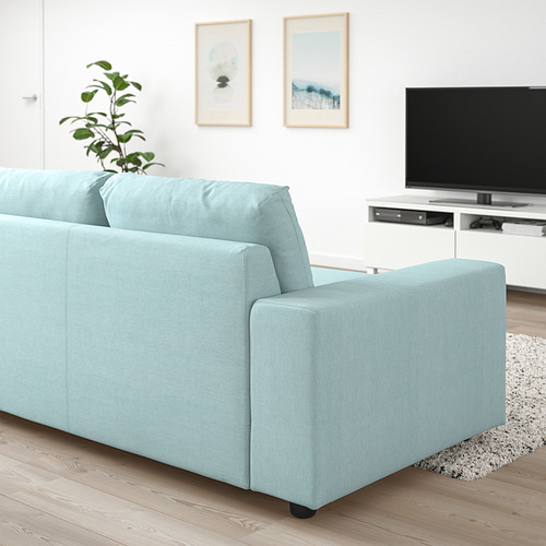 VIMLE - 雙人座沙發, 有寬敞扶手/Saxemara 淺藍色 | IKEA 線上購物 - PE801431_S4