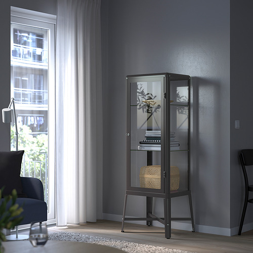 FABRIKÖR - 玻璃門櫃, 深灰色 | IKEA 線上購物 - PE845863_S4