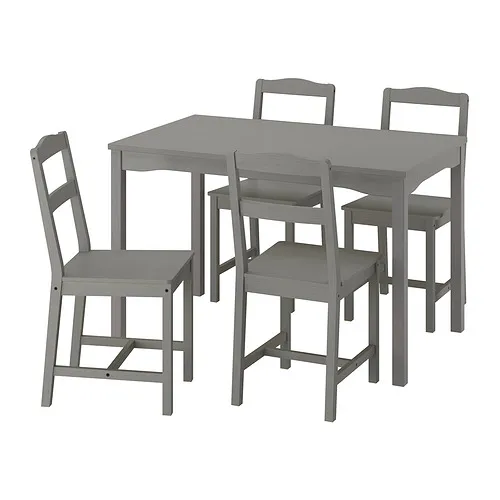 HAUGA/HAUGA - 餐桌附4張餐椅, 灰色/灰色, 118x74 公分 | IKEA 線上購物 - PE952042_S4