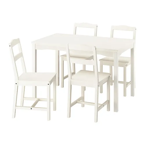 HAUGA/HAUGA - 餐桌附4張餐椅, 白色/白色, 118x74 公分 | IKEA 線上購物 - PE952044_S4