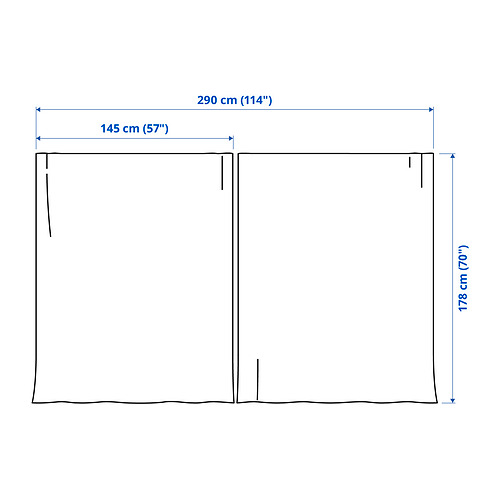 ALVINE SPETS net curtains, 1 pair