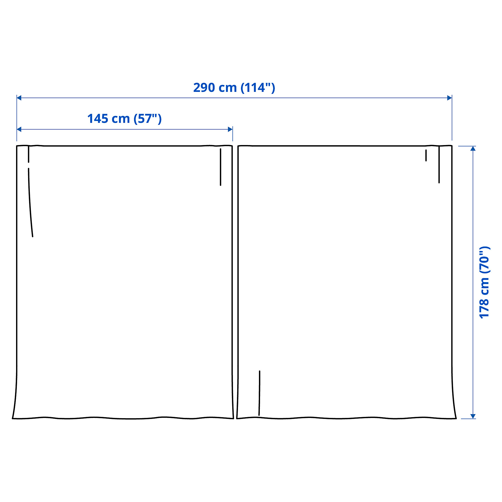 ALVINE SPETS net curtains, 1 pair