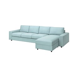 VIMLE - 附躺椅四人座沙發椅套, 有寬敞扶手/Saxemara 黑藍色 | IKEA 線上購物 - PE799633_S3