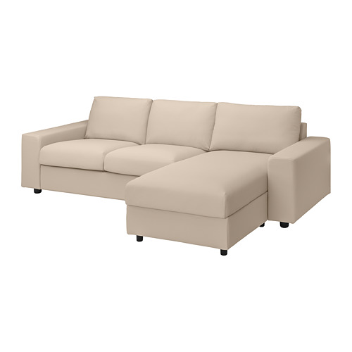 VIMLE cover 3-seat sofa w chaise longue