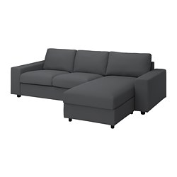 VIMLE - 三人座沙發附躺椅用布套, 有寬敞扶手/Hallarp 米色 | IKEA 線上購物 - PE776411_S3