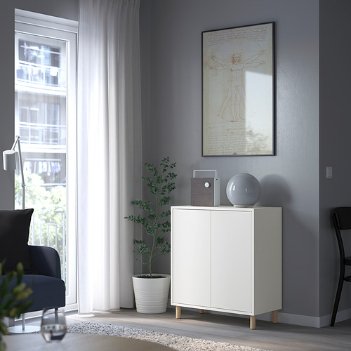EKET - 附櫃腳收納櫃組合, 白色/木質 | IKEA 線上購物 - PE845874_S4