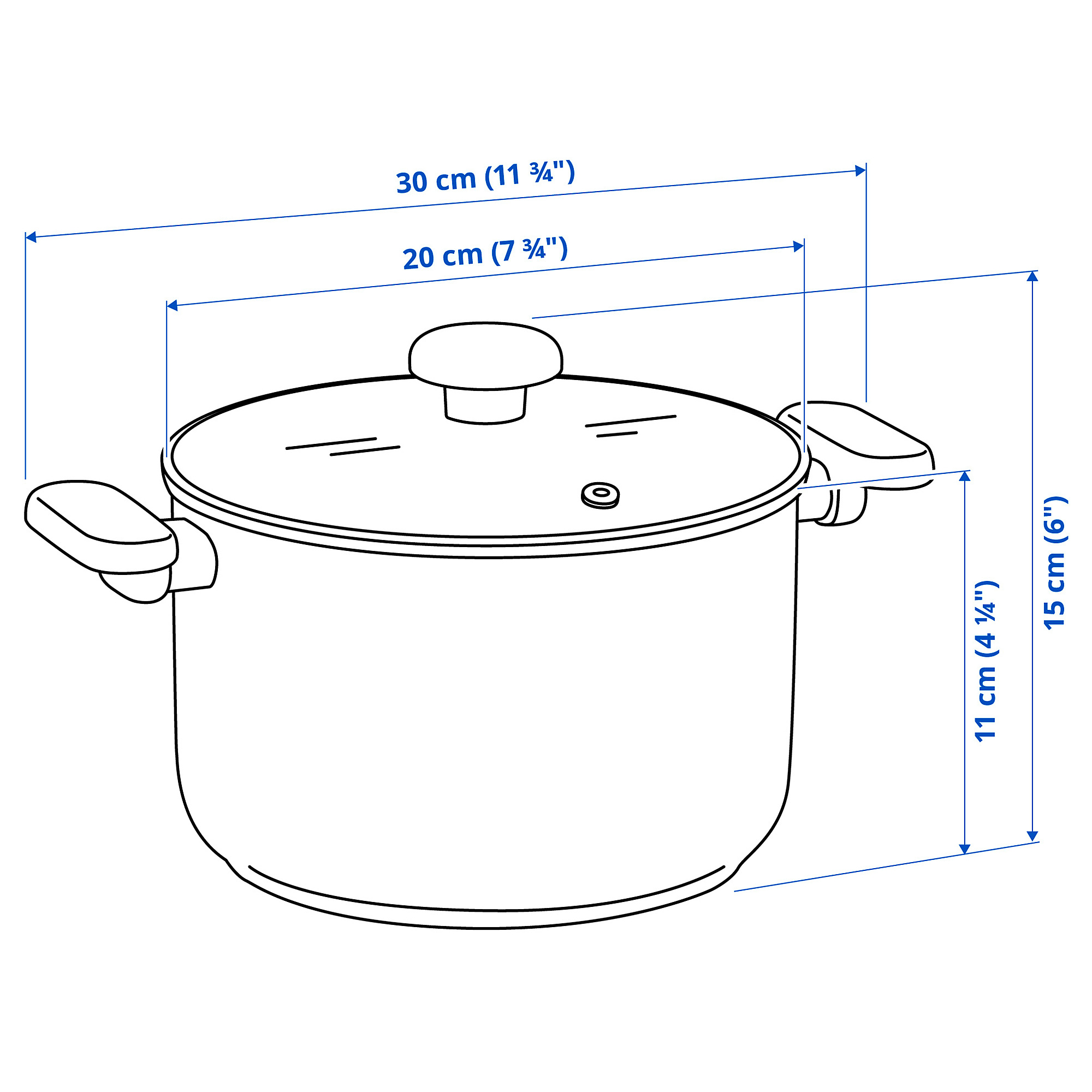 MIDDAGSMAT pot with lid